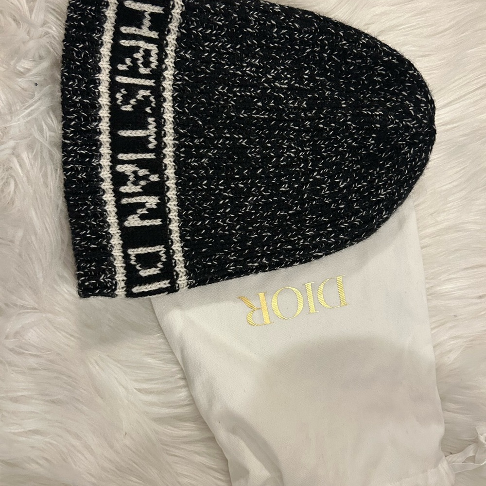 Dior adult navy and White Knit Beanie